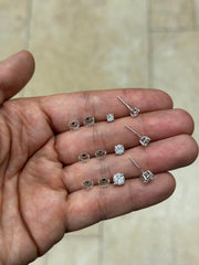 IGI Certified 14k White Gold Lab Grown Diamond Studs 0.50 1.00 1.50 Carats, Screw Back, Diamond Studs, Round Diamond Stud Earrings Unisex