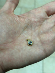 14k Yellow Gold Greek Evil Eye Pendant, Dainty Eye - Genuine 14k Yellow Gold - Pendant Gift, Dainty, Good Luck Protection Charm