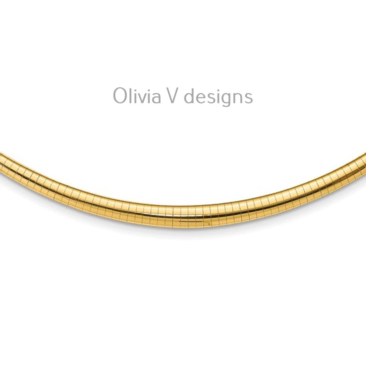 14k Yellow Gold Plated Over 925 Sterling Silver 1.5mm Omega Necklace  16'' 18'' 20'', Made In Italy, Gift