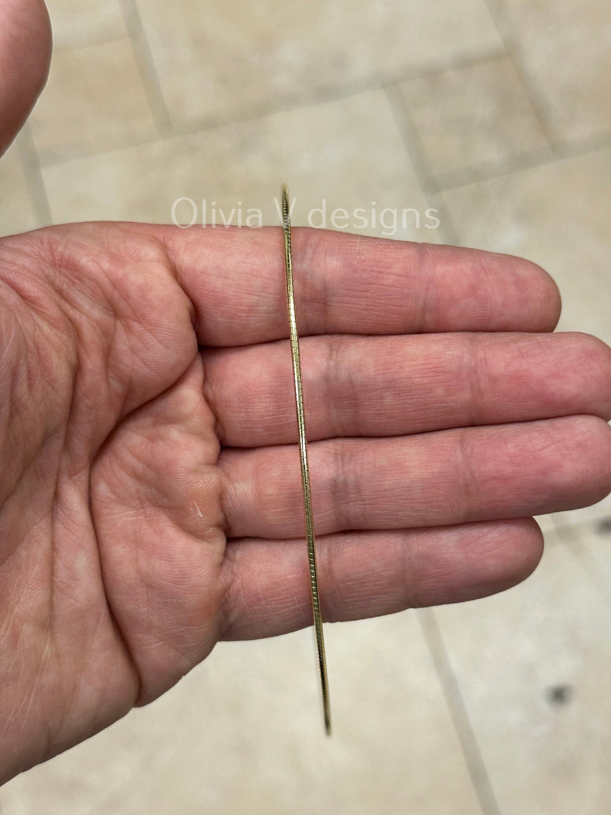 14k Yellow Gold Plated Over 925 Sterling Silver 1.5mm Omega Necklace  16'' 18'' 20'', Made In Italy, Gift