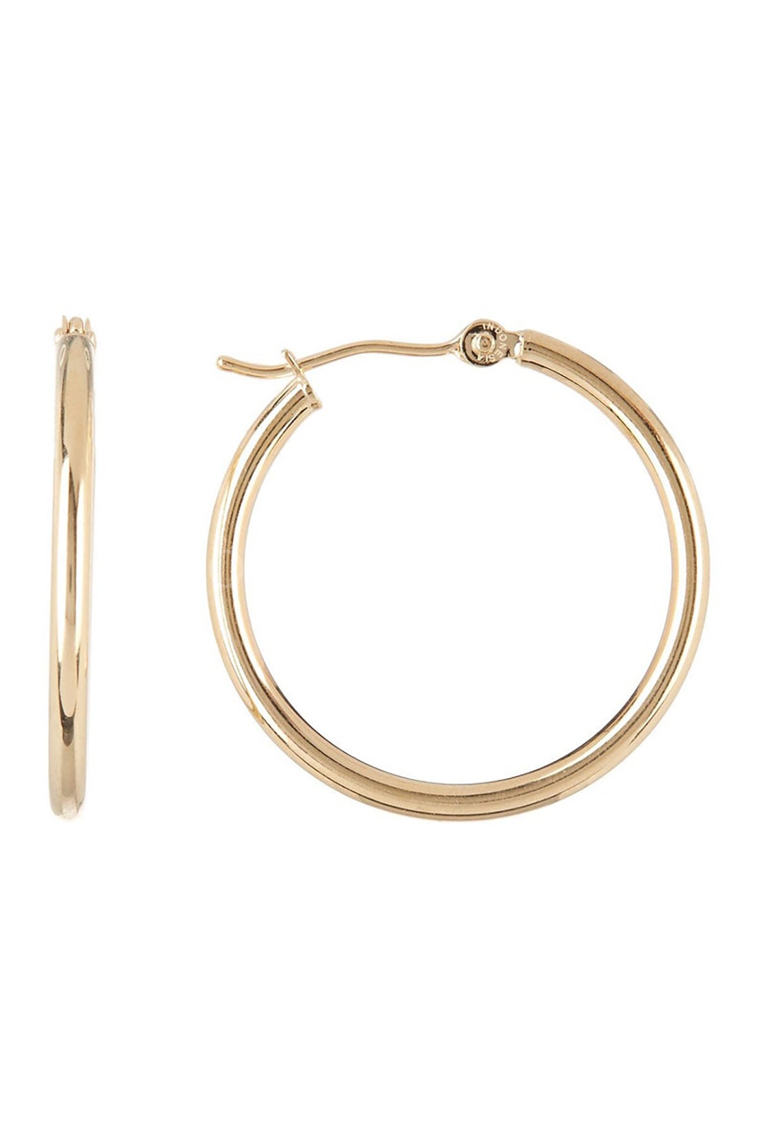 14k Yellow Gold Tube Hoop Earrings 12mm 14mm 16mm 18mm 20mm 25mm /Classic Hoops,Everyday Earrings,Gift for her,for him, 14k Yellow Gold