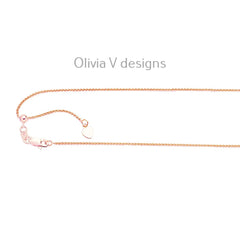 1mm Solid Adjustable Wheat Spiga Chain REAL 14K Rose Gold Up To 22", Spiga Wheat Chain, 14k Rose Gold