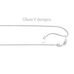 1mm Solid Adjustable Wheat Spiga Chain REAL 14K White Gold Up To 22", Spiga Wheat Chain, 14k White Gold