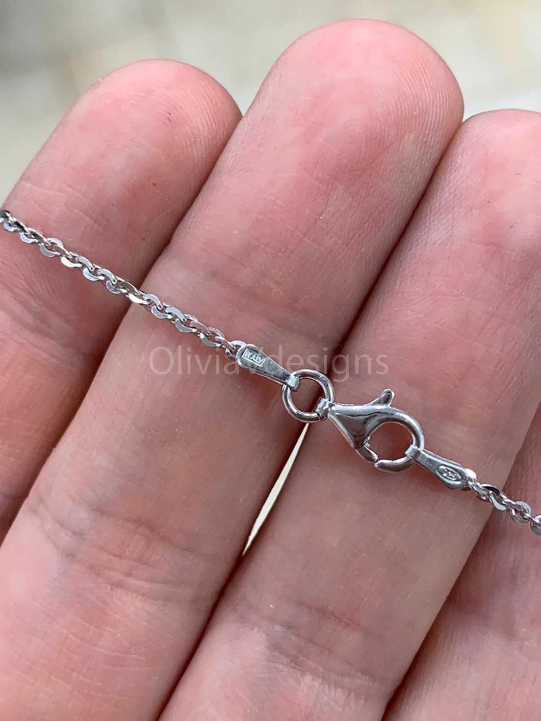 2.00MM Solid 925 Sterling Silver Italian Anchor Link Cable Chain, Made in Italy Length: 16'' 18" 20" 22" 24" Inches Men or Women's Necklace