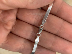 3.50mm Herringbone Chain, 925 Sterling Silver Necklace 16'' 18'' 20'' 22'' 24'' 30'', Italy Made, Plux, Gift for Her, Everyday Necklace