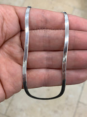 3.50mm Herringbone Chain, 925 Sterling Silver Necklace 16'' 18'' 20'' 22'' 24'' 30'', Italy Made, Plux, Gift for Her, Everyday Necklace