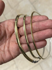 
3mm 4mm 6mm 925 Sterling Silver Reversible Silver & Gold Omega Chain Two Tone Necklace, 16'' 18'' 20'', Made In Italy
