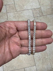 4mm Diamond Tennis Bracelet Necklace / Diamond CZ Tennis / 14k White Gold  / 14k Yellow Gold / Bridal Bracelet / Wedding Jewelry / Unisex