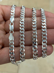 5.2mm Solid 925 Sterling Silver Italian Chain Necklace, Solid Miami Cuban Curb Link Chain, Necklace Chain, Gift For Him, Cuban Link Necklace