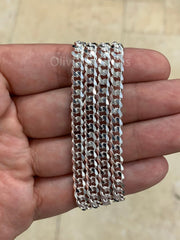 5.2mm Solid 925 Sterling Silver Italian Chain Necklace, Solid Miami Cuban Curb Link Chain, Necklace Chain, Gift For Him, Cuban Link Necklace