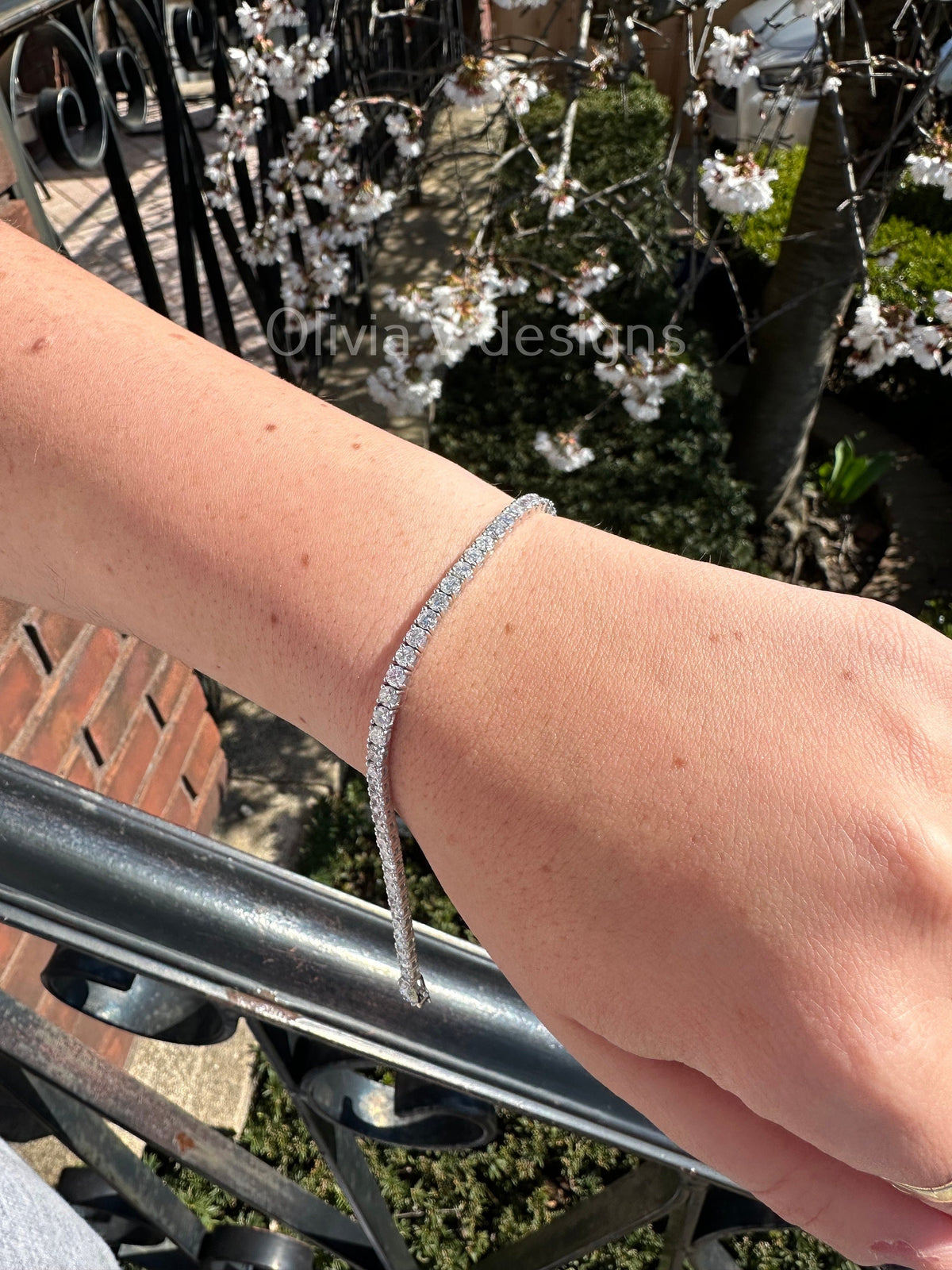 6.71 Carat Natural Diamond 14K Solid White Gold Tennis Bracelet | Classic Tennis Bracelet| G/H Color | 7'' Inch