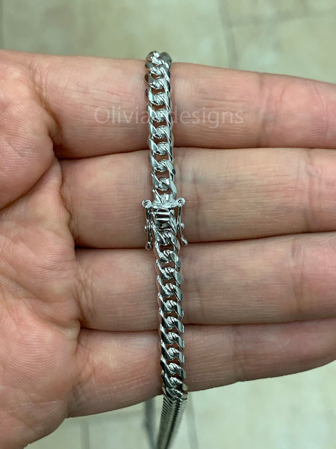 925 Solid Sterling Silver Miami Cuban 5mm Men Boyfriend Father Dad Gift -  Best Seller Heavy Chain - 8'' 8.5'' 20'' 22'' 24'' 26'' 28'' 30''