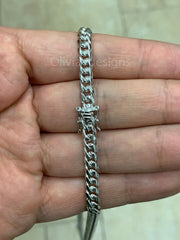 925 Solid Sterling Silver Miami Cuban 5mm Men Boyfriend Father Dad Gift -  Best Seller Heavy Chain - 8'' 8.5'' 20'' 22'' 24'' 26'' 28'' 30''
