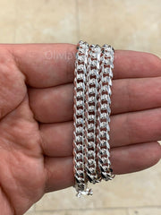925 Solid Sterling Silver Miami Cuban 6mm Men Boyfriend Father Dad Gift -  Heavy Chain - 7'' 7.5'' 8'' 8.5'' 20'' 22'' 24'' 26'' 30''