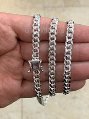 925 Solid Sterling Silver Miami Cuban 6mm Men Boyfriend Father Dad Gift -  Heavy Chain - 7'' 7.5'' 8'' 8.5'' 20'' 22'' 24'' 26'' 30''