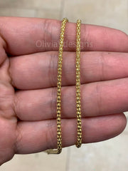 925 Sterling Silver 14K Gold Vermeil  Popcorn Chain, Coreana 2.5mm chain, Sterling Silver Chain, 925 Chain, Italian Silver, Made In Italy