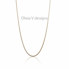 925 Sterling Silver 14K Yellow Gold Plated Round Snake Chain necklaces 2mm -  All Lengths - Round Snake