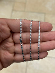 925 Sterling Silver 2.3mm Valentino Link Chain, Sterling Chain, 925, Genuine 925 Sterling Silver