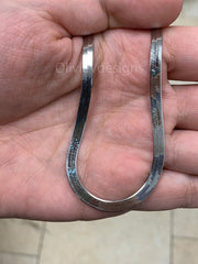 925 Sterling Silver 4.5mm Rhodium Herringbone Chain, 925 Sterling Silver Necklace Bracelet Or Anklet  , Italy , Gift for Her