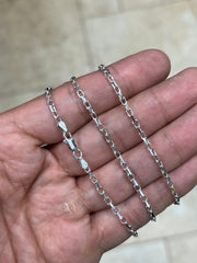 925 Sterling Silver Anchor Forzentina Link Necklace 2.2mm, Sterling Silver, Necklace, Men Women , Italian