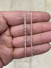 925 Sterling Silver Anchor Mariner Link Adjustable Chain Necklace 24" 2mm, 925 Sterling Silver, Anchor Chain