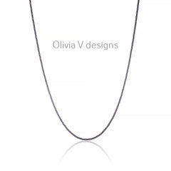 925 Sterling Silver Black Rhodium Sparkle Glitter Margarita Twisted Rock Chain 2.00mm Necklace,925 Sterling Silver, Diamond Cut, Italy