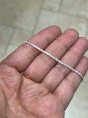 925 Sterling Silver Box Chain 1.50mm, Sterling Silver Chain, .925 Sterling Silver, Finished Necklace, Made In Italy, 16'' Through 30''