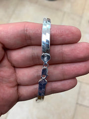 925 Sterling Silver Herringbone Flat Snake  Magic Chain 7mm - Italian - 16'' 18'' 20'' 22'' 24'' 30'' - Layering Chain - Best Selling - Gift