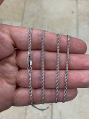 925 Sterling Silver Italian Solid Cuban Curb Link Chain 16'' 18'' 20'' 22'' 24'' 30'' 2.00MM - BEST PRICE!!! Best Selling Sale / Gift/ New