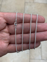 925 Sterling Silver  Popcorn Chain, Coreana 1.8mm chain, Anti-Tarnish Chain, Sterling Silver Chain, 925 Chain, Italian Silver Chain
