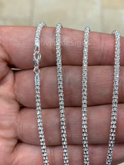 925 Sterling Silver Popcorn Chain, Coreana 2.5mm chain, Anti-Tarnish Chain, Sterling Silver Chain, 925 Chain, Italian Silver Chain, 925