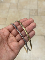 925 Sterling Silver Reversible Silver & Gold Omega Chain Two Tone Necklace 6mm, 16'' 18'' 20'', Made In Italy