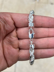 925 Sterling Silver Rope Chain Necklace 8mm, Lobster Clasp, New, Gift, Men, Woman