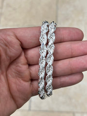 925 Sterling Silver Rope Chain Necklace 8mm, Lobster Clasp, New, Gift, Men, Woman