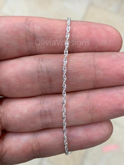 925 Sterling Silver Singapore  Chain Necklace Italy 1.5mm Ready To Wear, Made In Italy, All Sizes, Gift, 925 Sterling Silver
