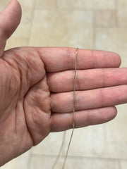 14k Gold Over 925 Sterling Silver Snake Chain, 1mm 8-Sided Snake Chain All Lengths, 16" 18" 20" 22" 24'' 30'', Made in Italy