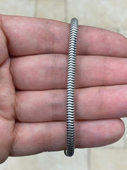 925 Sterling Silver Snake Chain Bracelet 3mm Gun Metal Oxidized Finish, Genuine 925 Silver, Round Snake
