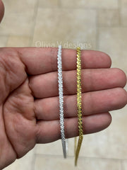925 Sterling Silver Sparkle Glitter Margarita Twisted Rock Chain 3.5mm Necklace, 14k Gold Or Silver, Diamond Cut, Sale, Made In Italy