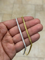 925 Sterling Silver Sparkle Glitter Margarita Twisted Rock Chain 3.5mm Necklace, 14k Gold Or Silver, Diamond Cut, Sale, Made In Italy