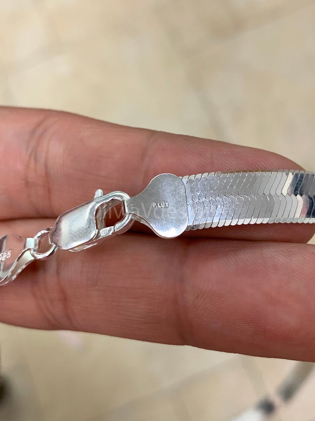 9mm Herringbone Chain, 925 Sterling Silver Necklace 16'' 18'' 20'' 22'' 24'' 30'', Italy Made, Plux, Gift for Her, Everyday Necklace