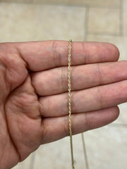 Genuine 18K Solid Genuine Gold Rope Chain 1.80mm 10'' 16'' 18'' 20'' 22'' 24'' 26'' 28'' 30'' Lobster Clasp, 18K Gold Necklace, Genuine 18K