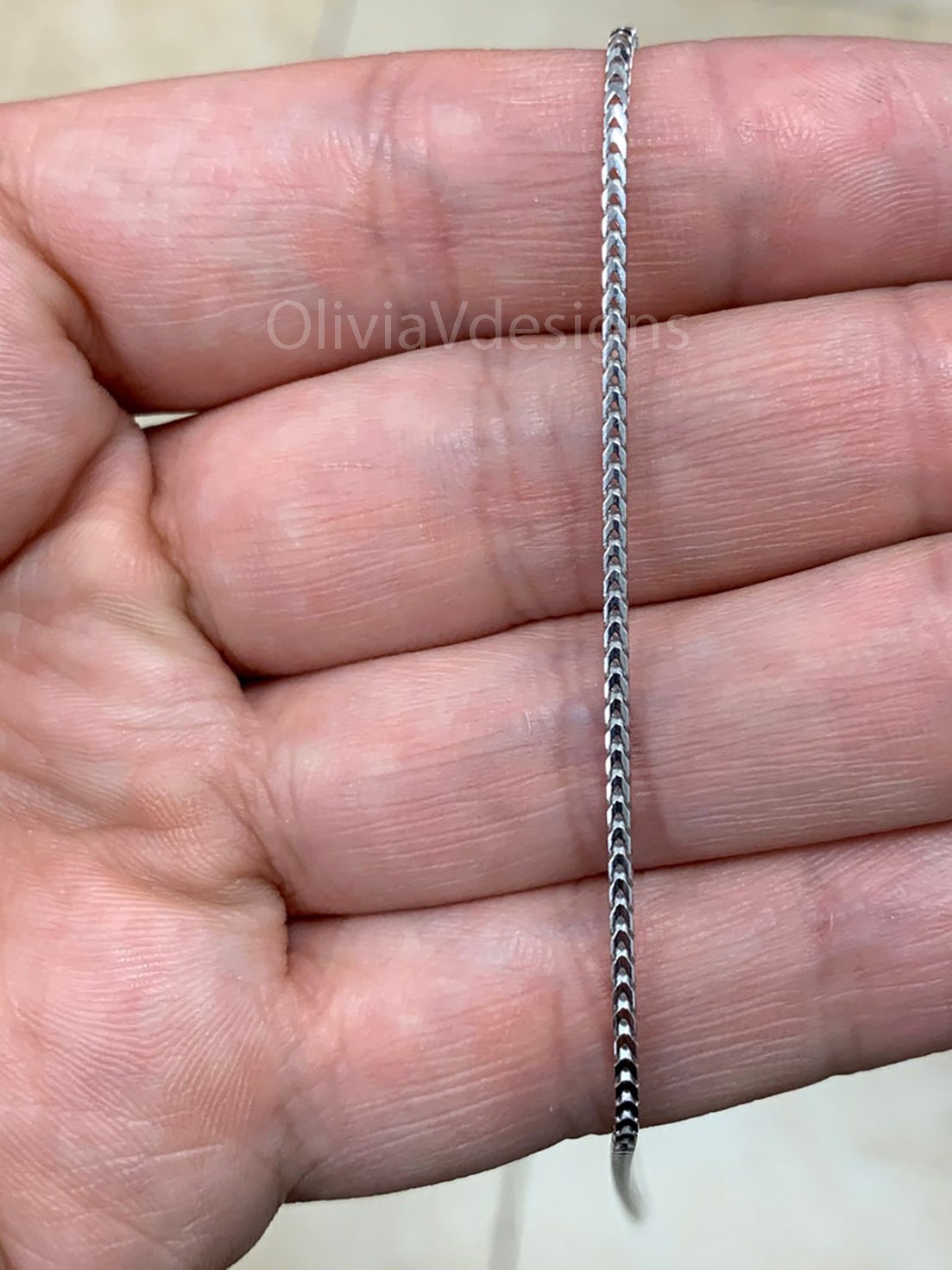 Genuine Solid 925 Sterling Silver  1.50mm Franco / Wheat / Foxtail Chain 16'' 18'' 20'' 22'' 24'' 30'' / Lowest Price / PLUX / Gift