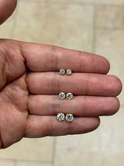 IGI Certified 14k Yellow Gold Lab Grown Diamond Studs 0.50 1.00 1.50 Carats, Screw Back, Diamond Studs, Round Diamond Stud Earrings Unisex