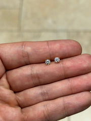 IGI Certified 14k Yellow Gold Lab Grown Diamond Studs 0.50 Carats EF VS1, Screw Back, Diamond Studs, Round Diamond Stud Earrings Unisex