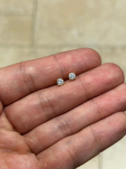  IGI Certified 14k Yellow Gold Lab Grown Diamond Studs 0.50 Carats EF VS1, Screw Back, Diamond Studs, Round Diamond Stud Earrings Unisex