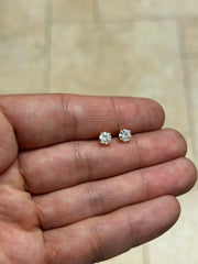 IGI Certified 14k Yellow Gold Lab Grown Diamond Studs 1.00 Carat DE VS1, Screw Back, Diamond Studs, Round Diamond Stud Earrings Unisex
