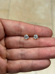 IGI Certified 14k Yellow Gold Lab Grown Diamond Studs 1.50 Carats DE VS1, Screw Back, Diamond Studs, Round Diamond Stud Earrings Unisex
