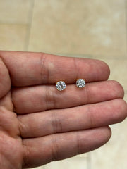 IGI Certified 14k Yellow Gold Lab Grown Diamond Studs 1.50 Carats DE VS1, Screw Back, Diamond Studs, Round Diamond Stud Earrings Unisex