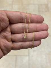 0.50 Carat Lab Grown Round Diamond Solitaire Pendant in 14K Yellow Gold, Color D/E VS1-VS2