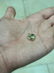 14K Real Gold Pendant 14mm Puffy Heart Charm, 14K Real Gold Puffy Heart Pendant, 3D Gold Heart Charm, 14K Gold Heart
